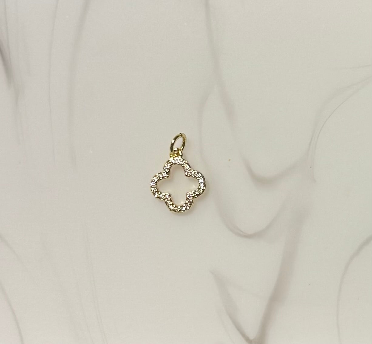 Zircon Clover Charm