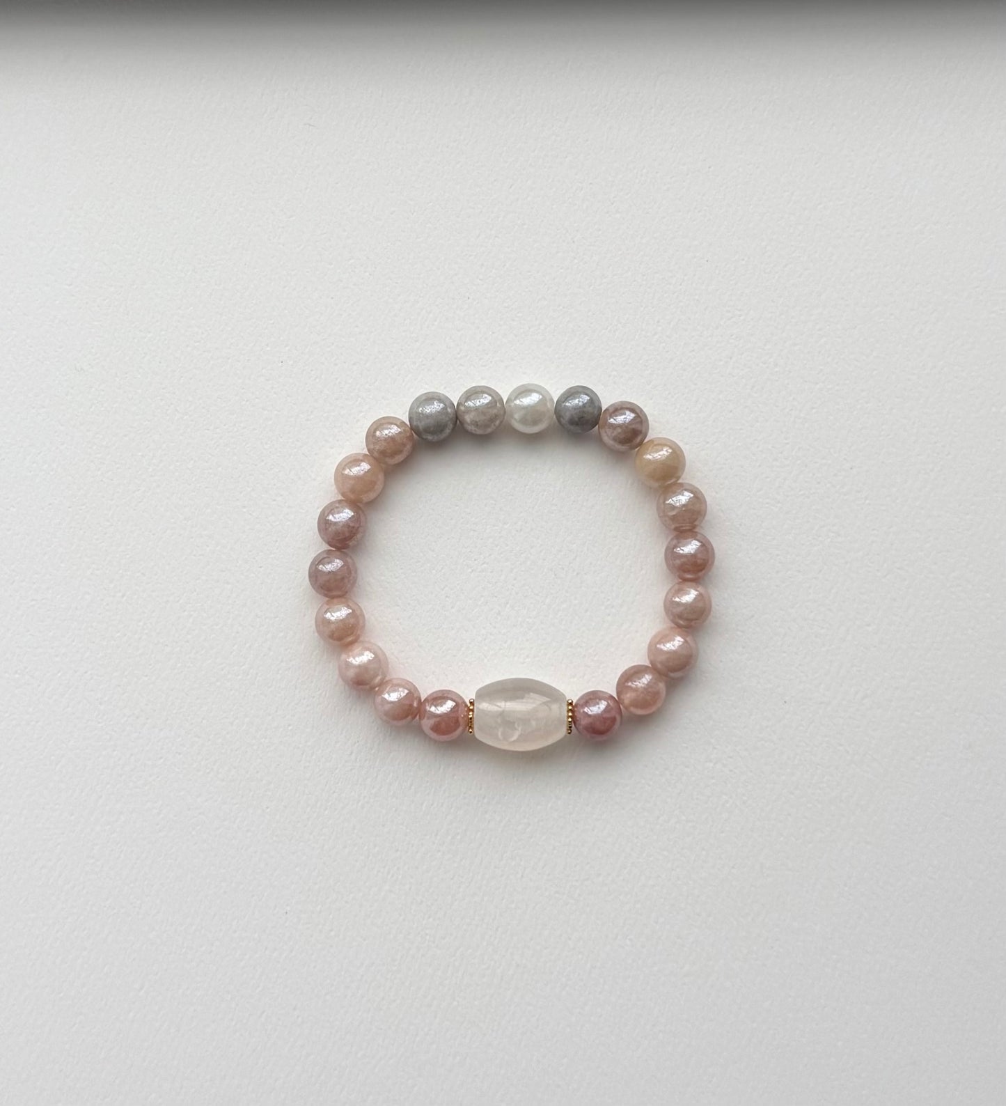 Sunstone Stretch Bracelet with Agate