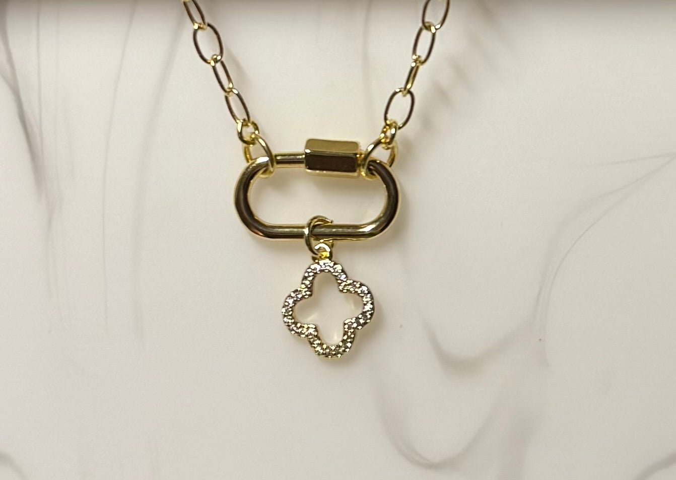 Zircon Clover Charm
