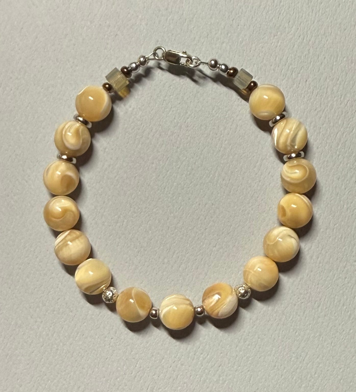 Mother of Pearl Bracelet with Sterling Silver