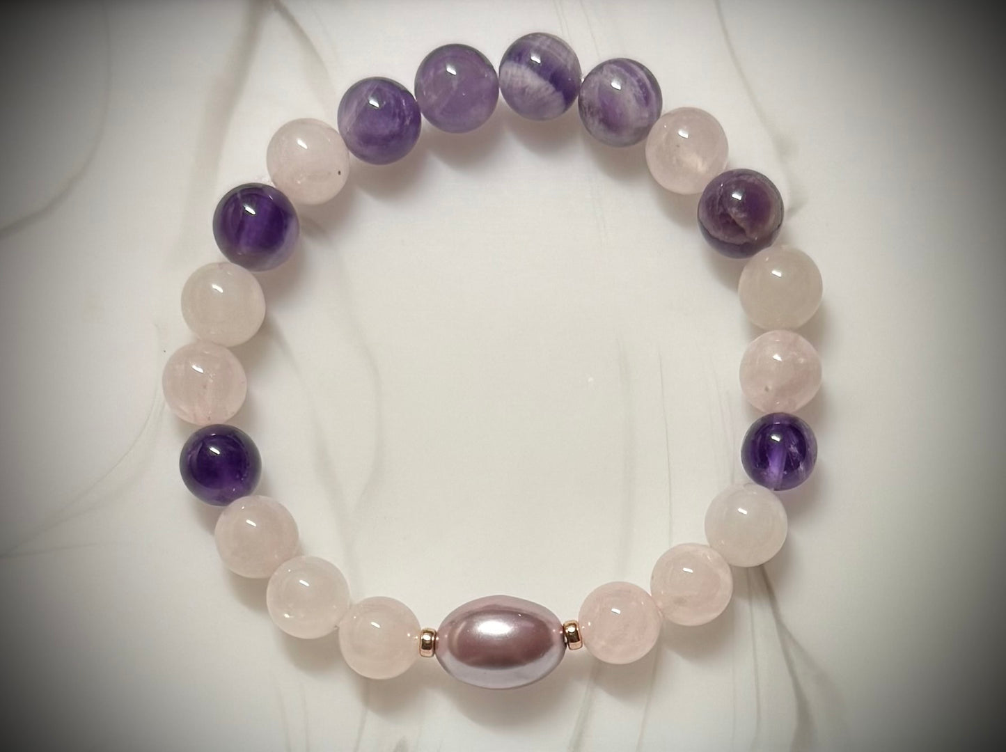 Morgan Stone Stretch Bracelet with Pearl