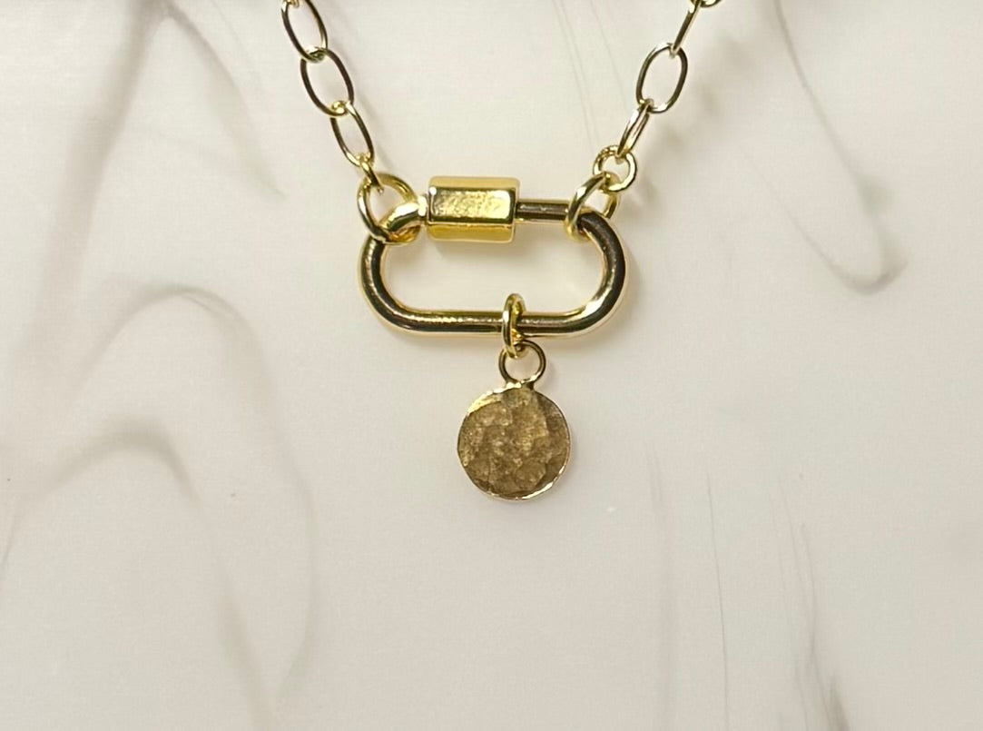 Hammered Round Charm