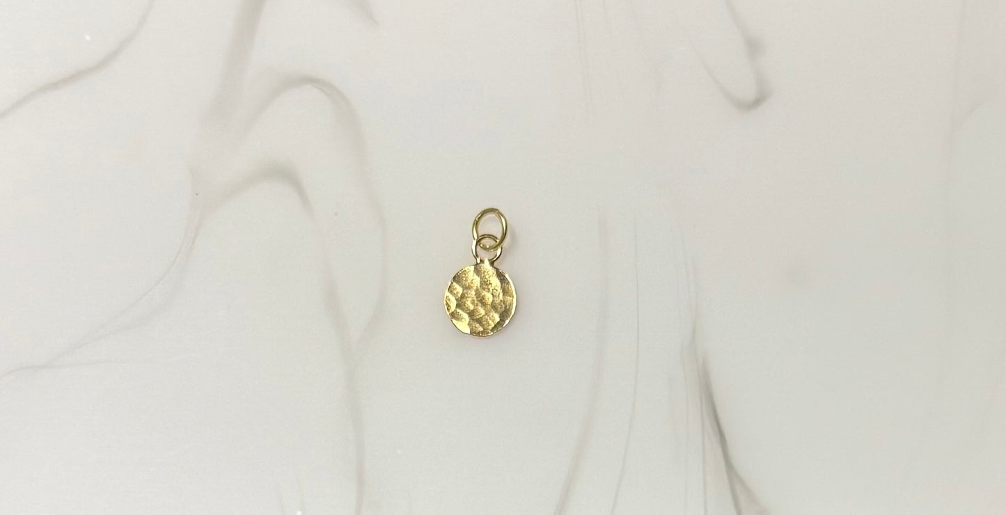 Hammered Round Charm