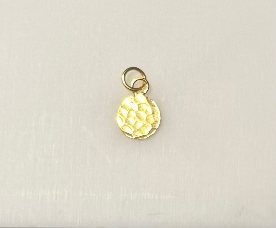 Hammered Round Charm