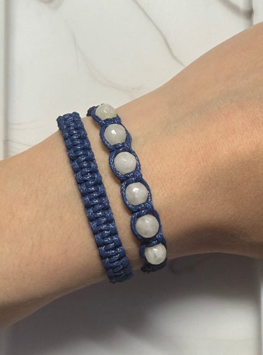 Navy Quartz Duo Friendship Bracelet