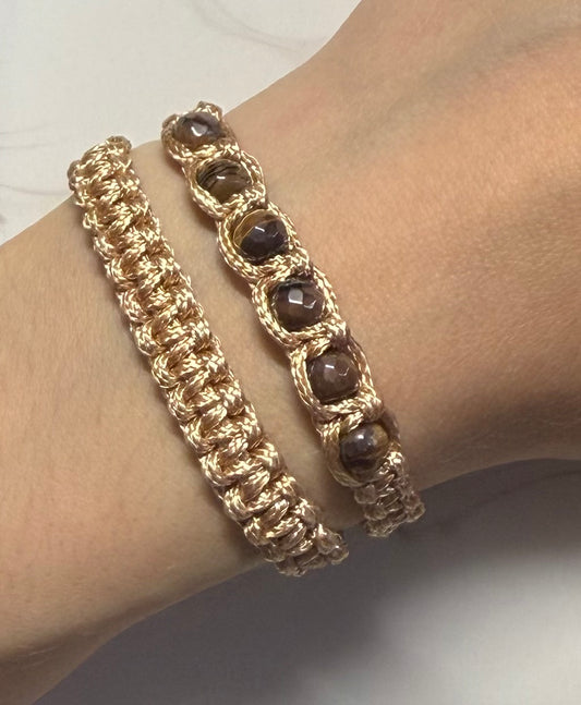 Gold Tiger Eye Duo Friendship Bracelets