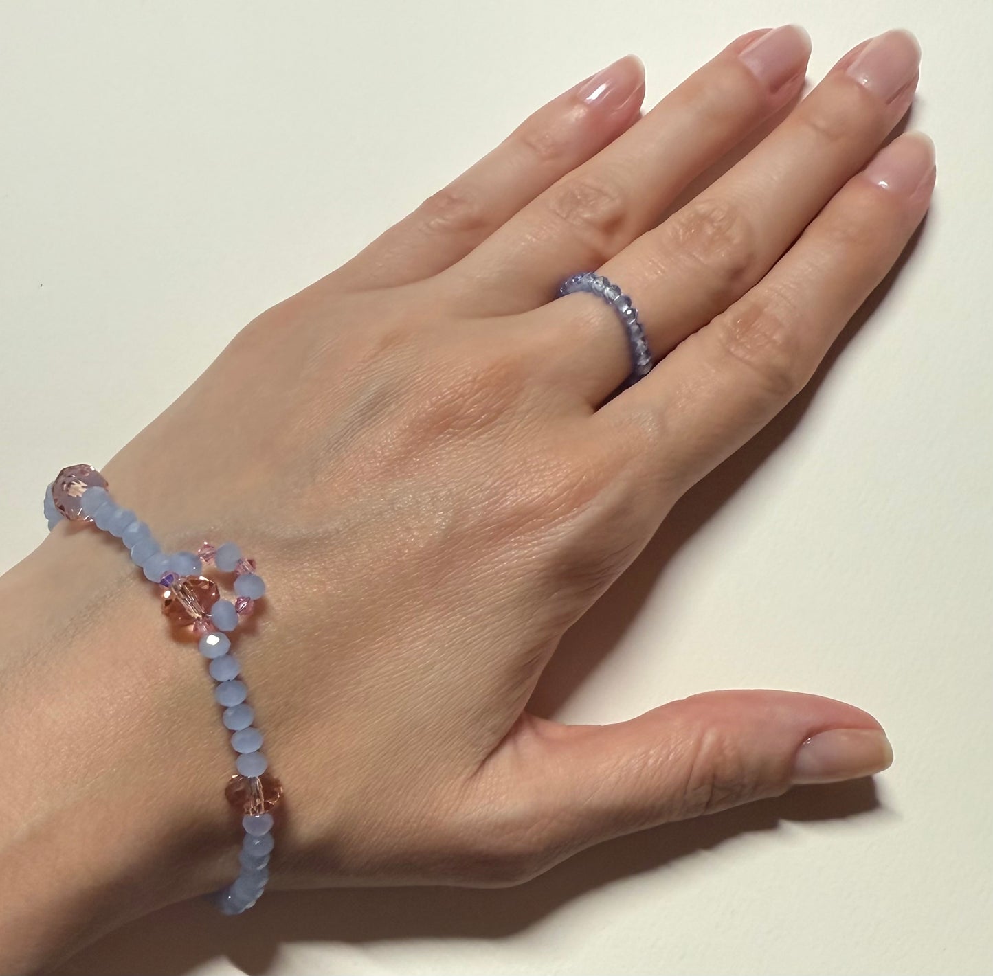 Glass Bracelet with Sterling Silver