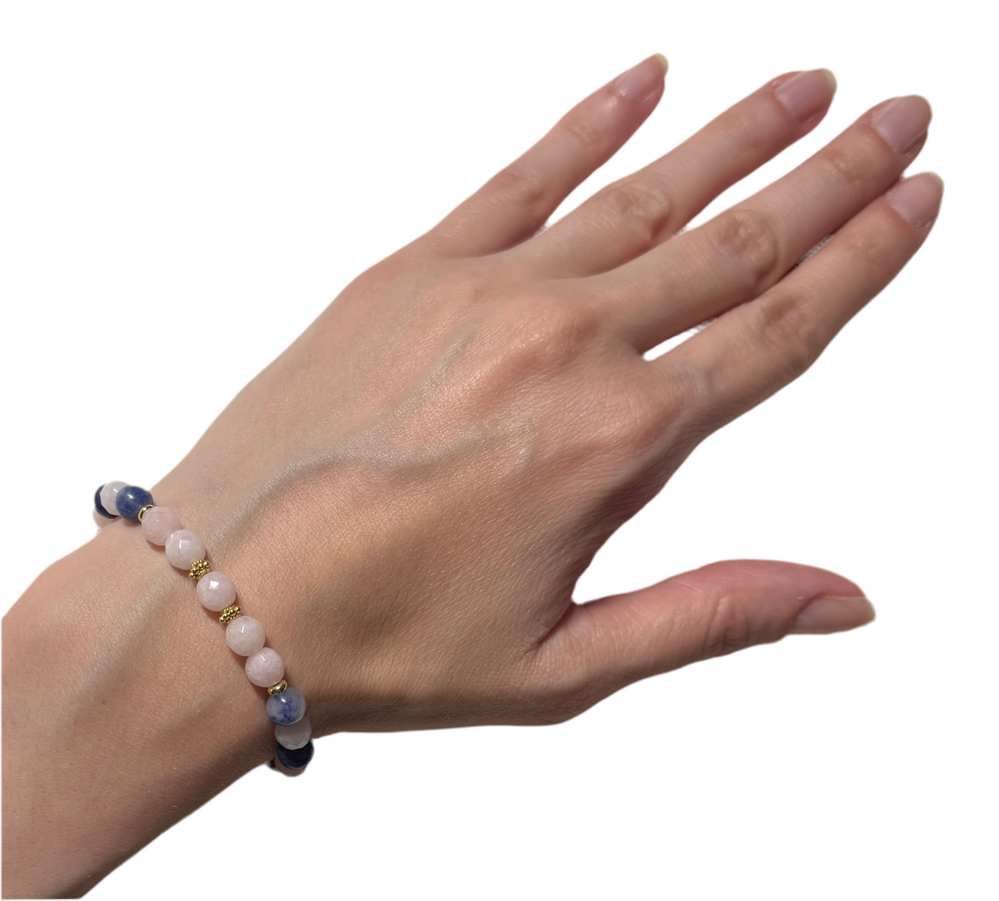 Quartz Stretch Bracelet with Sodalite